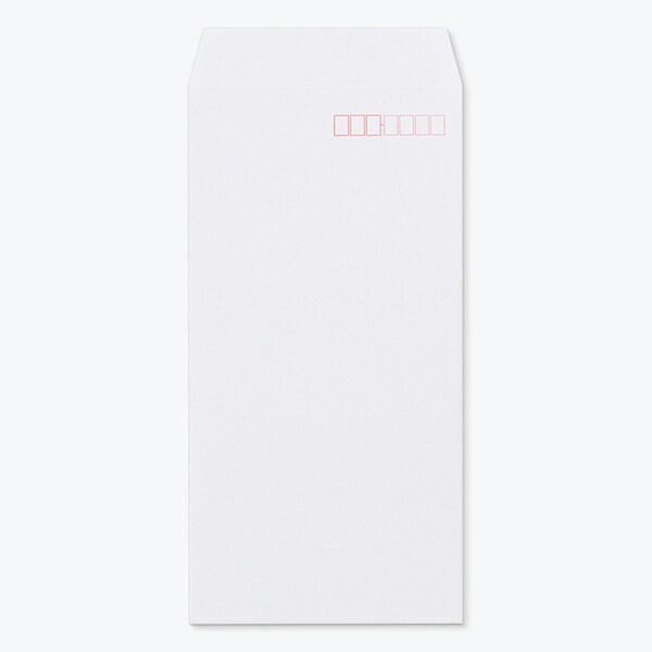 [ケース販売] 山櫻 封筒 長3 スミ貼 本ケントCoC 紙厚80g 郵便枠入 1,000枚 / A4三折用 白 無地 郵便番号枠あり 00513009-1000
