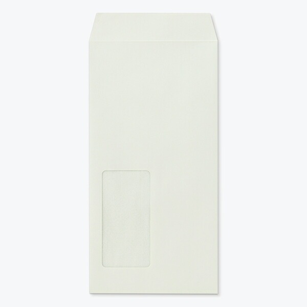 [ケース販売] 山櫻 封筒 長3 窓付 中貼 A734 ECグレーCoC 紙厚80g 郵便枠ナシ 1,000枚 / 紙窓(グラシン) A4三折用 パステルカラー 無地 郵便枠なし 00564228-1