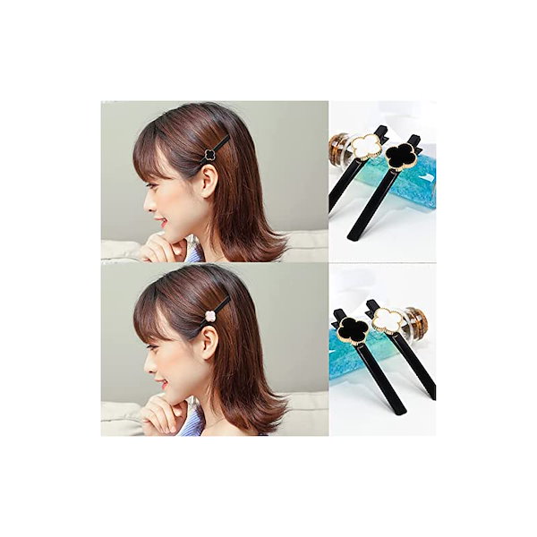 Qoo10] 【即納】ヘアピン 幸運の四つ葉のクローバ