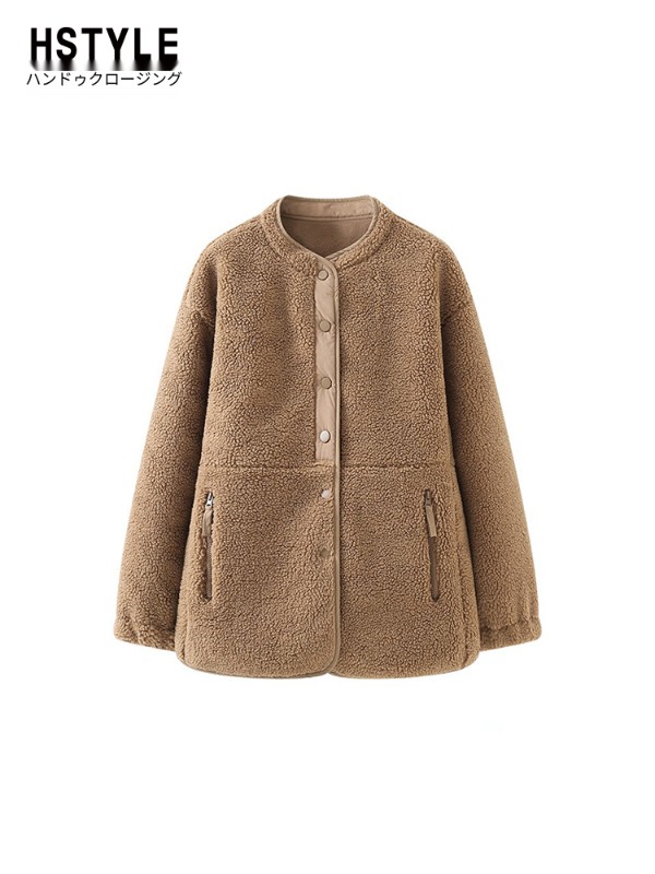 ラ・シャペル グレーブルー 春新作 フード付き コーデュロイ スプライシング イミテーション ラムウール ジャケット レディース ミディアム丈 高級ファッション ラ・シャペル グレーブルー 春新作 フード付き コーデュロイ スプライシング イミテーション ラムウール ジャケット レディース ミディアム丈 高級ファッション