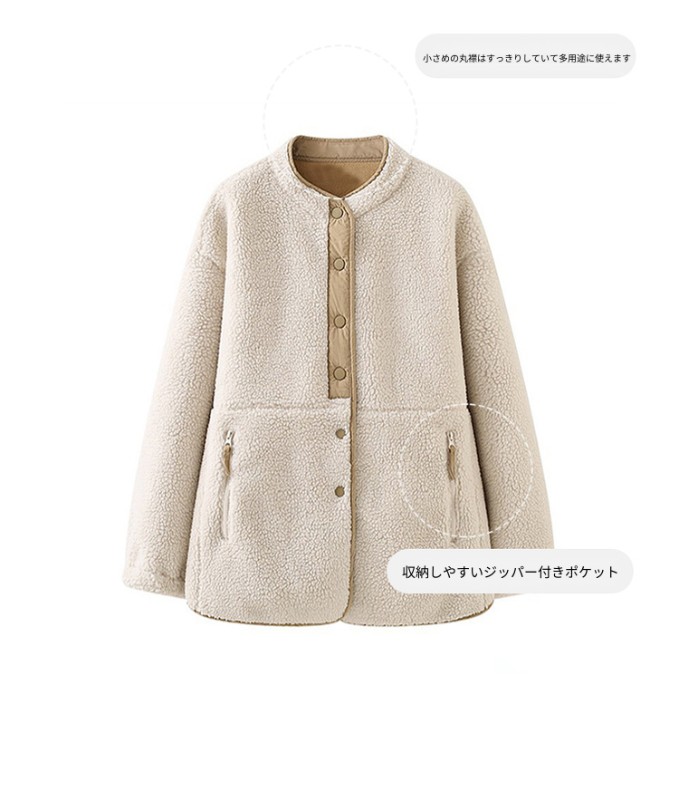 ラ・シャペル グレーブルー 春新作 フード付き コーデュロイ スプライシング イミテーション ラムウール ジャケット レディース ミディアム丈 高級ファッション ラ・シャペル グレーブルー 春新作 フード付き コーデュロイ スプライシング イミテーション ラムウール ジャケット レディース ミディアム丈 高級ファッション