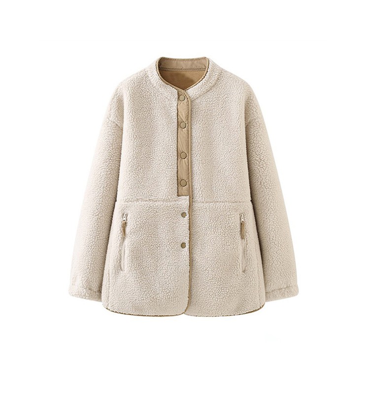 ラ・シャペル グレーブルー 春新作 フード付き コーデュロイ スプライシング イミテーション ラムウール ジャケット レディース ミディアム丈 高級ファッション ラ・シャペル グレーブルー 春新作 フード付き コーデュロイ スプライシング イミテーション ラムウール ジャケット レディース ミディアム丈 高級ファッション