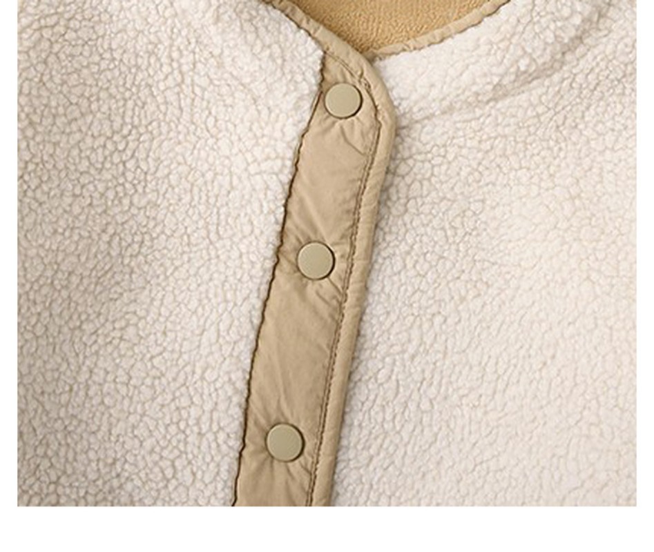 ラ・シャペル グレーブルー 春新作 フード付き コーデュロイ スプライシング イミテーション ラムウール ジャケット レディース ミディアム丈 高級ファッション ラ・シャペル グレーブルー 春新作 フード付き コーデュロイ スプライシング イミテーション ラムウール ジャケット レディース ミディアム丈 高級ファッション