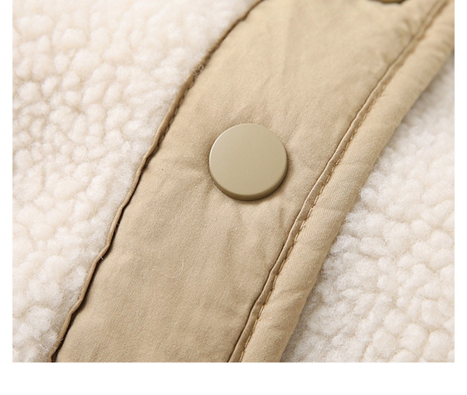 ラ・シャペル グレーブルー 春新作 フード付き コーデュロイ スプライシング イミテーション ラムウール ジャケット レディース ミディアム丈 高級ファッション ラ・シャペル グレーブルー 春新作 フード付き コーデュロイ スプライシング イミテーション ラムウール ジャケット レディース ミディアム丈 高級ファッション