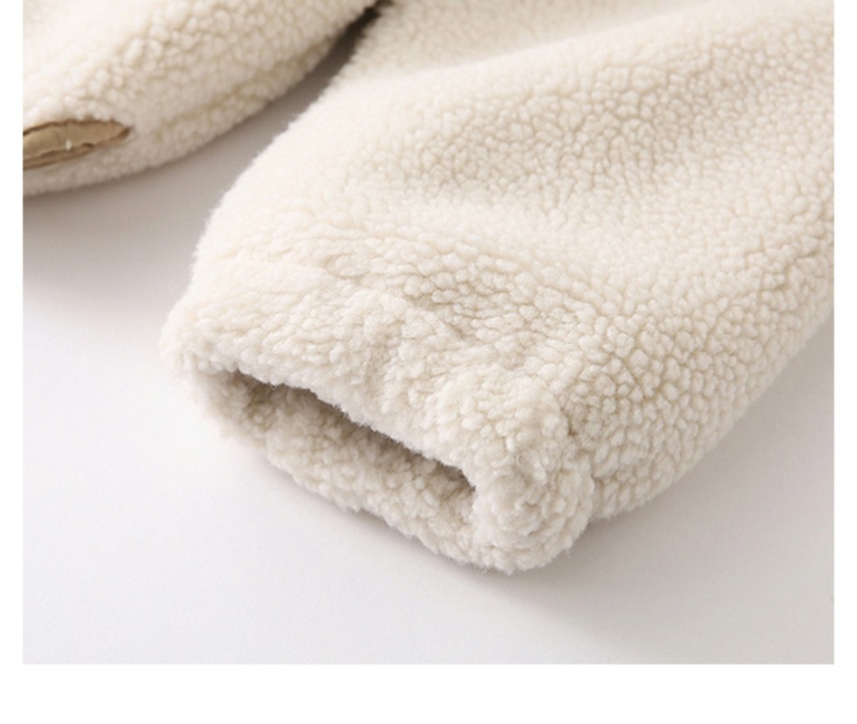 ラ・シャペル グレーブルー 春新作 フード付き コーデュロイ スプライシング イミテーション ラムウール ジャケット レディース ミディアム丈 高級ファッション ラ・シャペル グレーブルー 春新作 フード付き コーデュロイ スプライシング イミテーション ラムウール ジャケット レディース ミディアム丈 高級ファッション