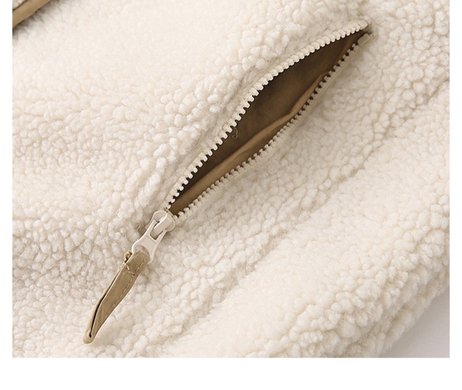 ラ・シャペル グレーブルー 春新作 フード付き コーデュロイ スプライシング イミテーション ラムウール ジャケット レディース ミディアム丈 高級ファッション ラ・シャペル グレーブルー 春新作 フード付き コーデュロイ スプライシング イミテーション ラムウール ジャケット レディース ミディアム丈 高級ファッション