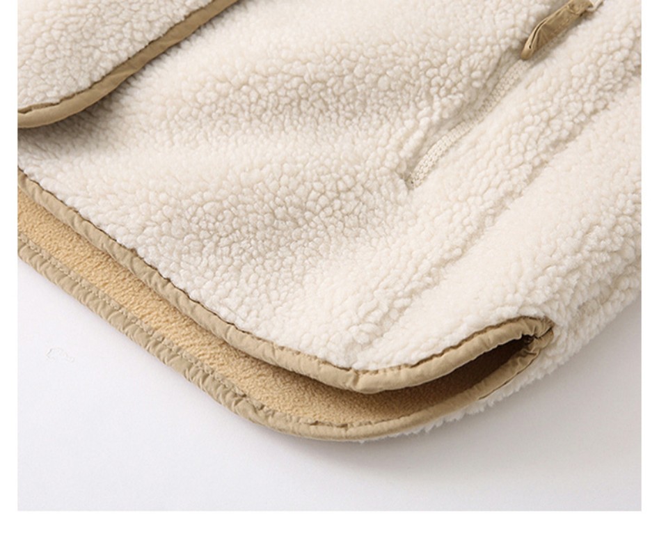 ラ・シャペル グレーブルー 春新作 フード付き コーデュロイ スプライシング イミテーション ラムウール ジャケット レディース ミディアム丈 高級ファッション ラ・シャペル グレーブルー 春新作 フード付き コーデュロイ スプライシング イミテーション ラムウール ジャケット レディース ミディアム丈 高級ファッション