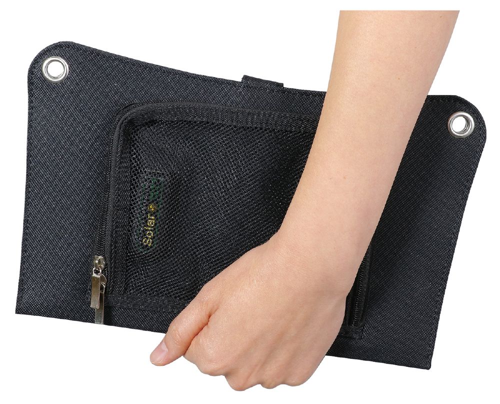 （まとめ買い）折りたたみ式ポータブルソーラー充電器 10W 52032 [x3セット]