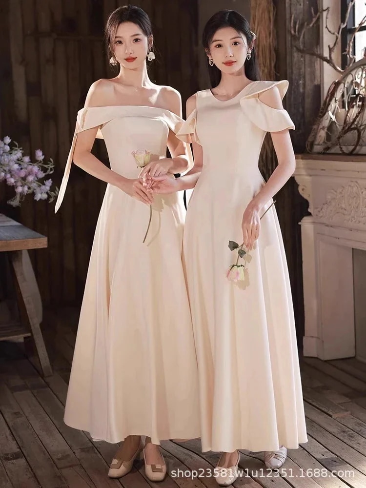 Hot!!!発表会 卒業式 演奏会 結婚式 今年人気のドレス2024新しい夏のシャンパンサテンのパフォーマンスドレスのイブニングドレス成人式 Hot!!!発表会 卒業式 演奏会 結婚式 今年人気のドレス2024新しい夏のシャンパンサテンのパフォーマンスドレスのイブニングドレス成人式