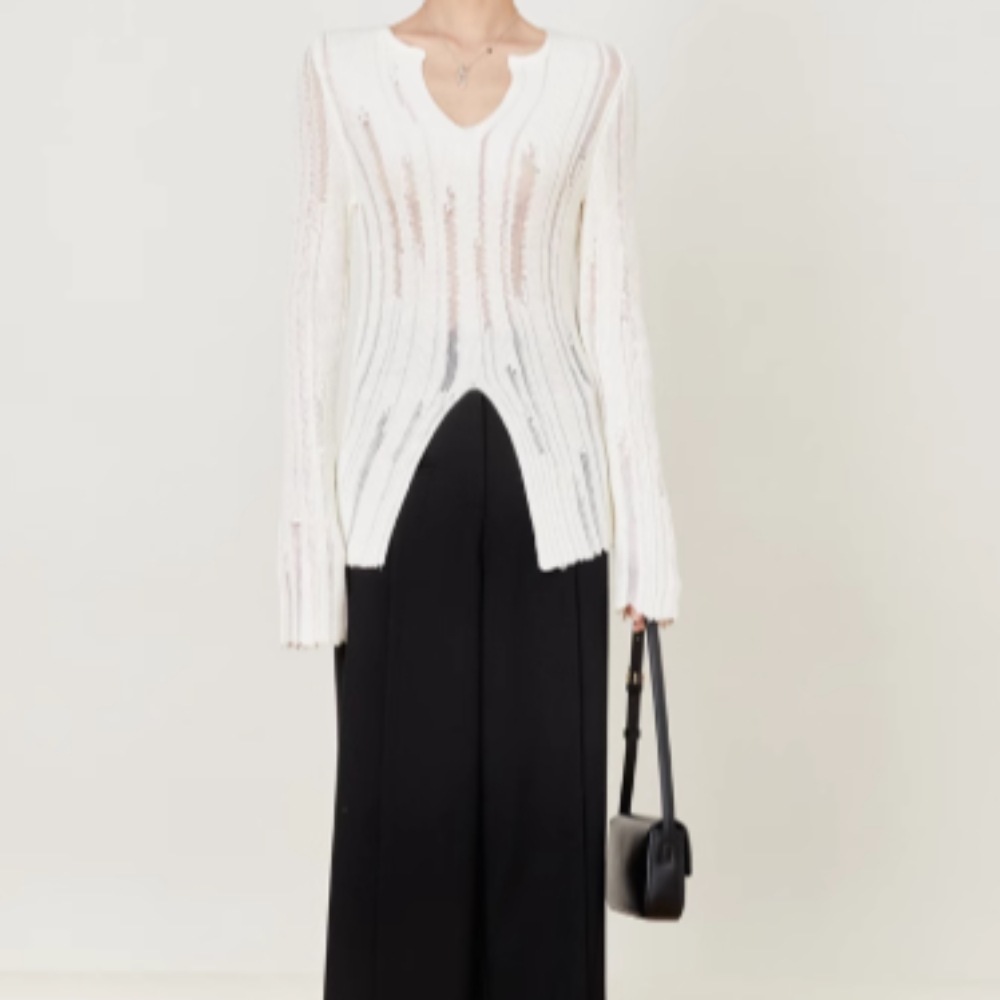 シースルーニット レディース カットソー ニット 長袖 Vネック 襟なし 細見え スタイルアップ タイト スリム 透け感 シースルー かわいい 大人可愛い シンプル 上品 おしゃれ アジアン こなれ感 シースルーニット レディース カットソー ニット 長袖 Vネック 襟なし 細見え スタイルアップ タイト スリム 透け感 シースルー かわいい 大人可愛い シンプル 上品 おしゃれ アジアン こなれ感