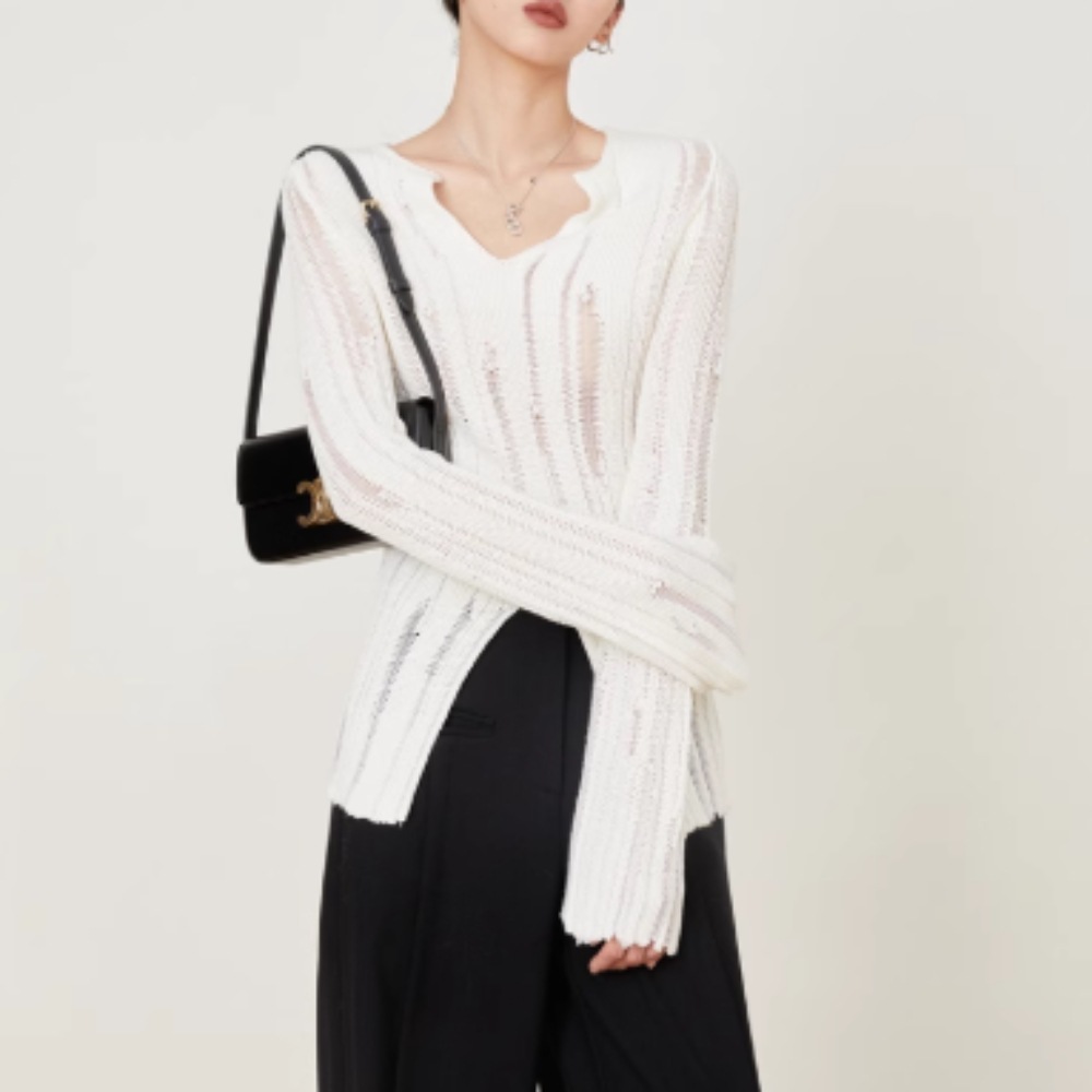 シースルーニット レディース カットソー ニット 長袖 Vネック 襟なし 細見え スタイルアップ タイト スリム 透け感 シースルー かわいい 大人可愛い シンプル 上品 おしゃれ アジアン こなれ感 シースルーニット レディース カットソー ニット 長袖 Vネック 襟なし 細見え スタイルアップ タイト スリム 透け感 シースルー かわいい 大人可愛い シンプル 上品 おしゃれ アジアン こなれ感