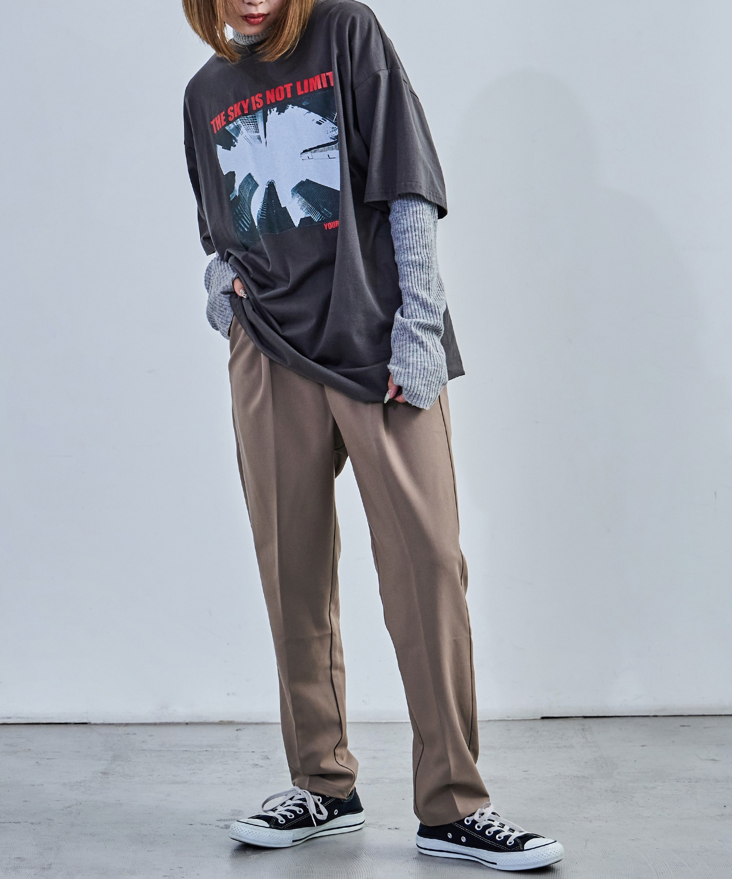 ハイウエストテーパードスラックス スラックス ハイウエスト タック テーパード レディース ウエストゴム カラバリ豊富 春夏 秋冬 オールシーズン ボトムス スタイルアップ 美脚見せ 低身長