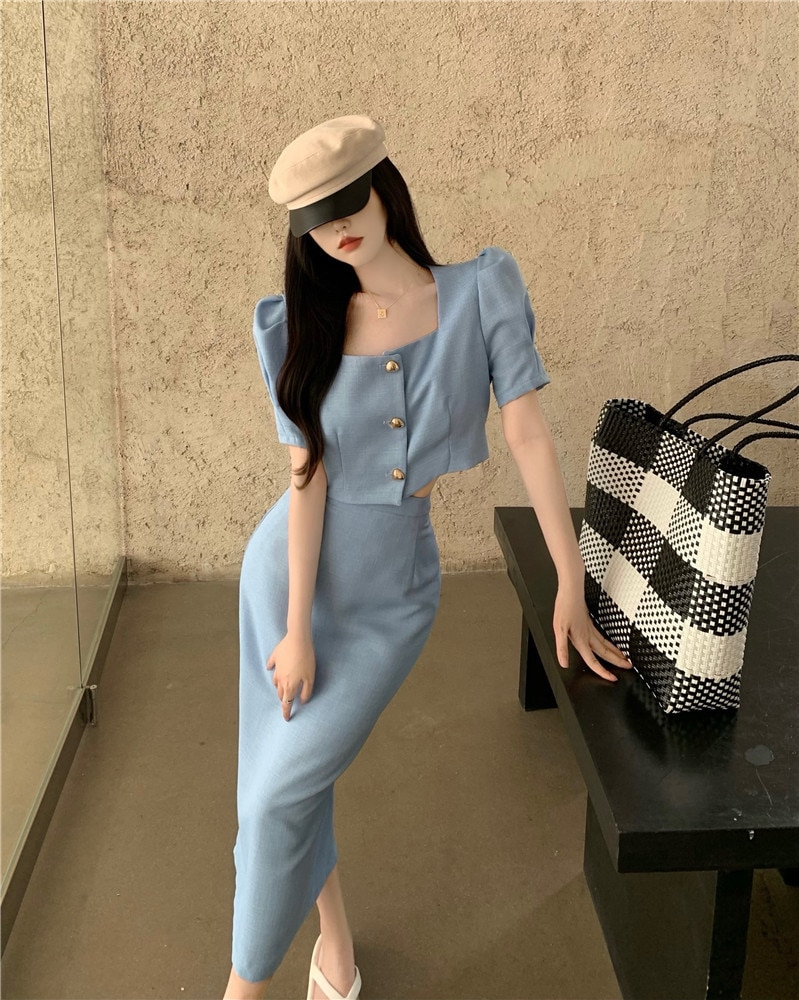 【セットアップ】スクエアネックブラウス+ハイウエストスカート ツーピース. set up エレガント 上下セット レディース ブラウス スカート 綺麗め 上品 お呼ばれコーデ. パーティー デート 3 【セットアップ】スクエアネックブラウス+ハイウエストスカート ツーピース. set up エレガント 上下セット レディース ブラウス スカート 綺麗め 上品 お呼ばれコーデ. パーティー デート 3