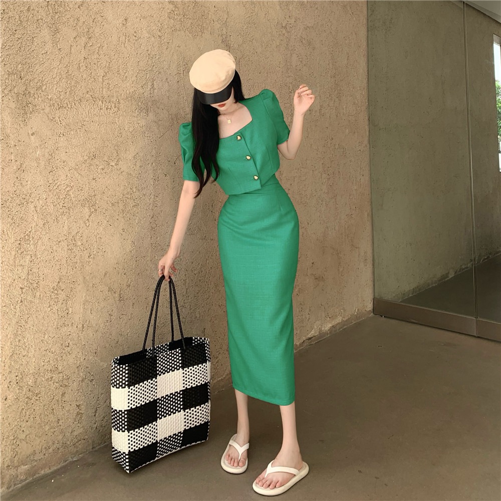 【セットアップ】スクエアネックブラウス+ハイウエストスカート ツーピース. set up エレガント 上下セット レディース ブラウス スカート 綺麗め 上品 お呼ばれコーデ. パーティー デート 3 【セットアップ】スクエアネックブラウス+ハイウエストスカート ツーピース. set up エレガント 上下セット レディース ブラウス スカート 綺麗め 上品 お呼ばれコーデ. パーティー デート 3