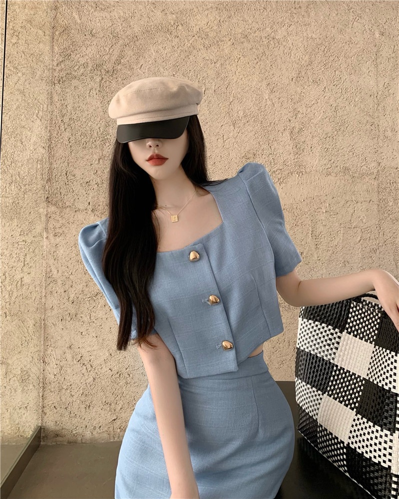 【セットアップ】スクエアネックブラウス+ハイウエストスカート ツーピース. set up エレガント 上下セット レディース ブラウス スカート 綺麗め 上品 お呼ばれコーデ. パーティー デート 3 【セットアップ】スクエアネックブラウス+ハイウエストスカート ツーピース. set up エレガント 上下セット レディース ブラウス スカート 綺麗め 上品 お呼ばれコーデ. パーティー デート 3