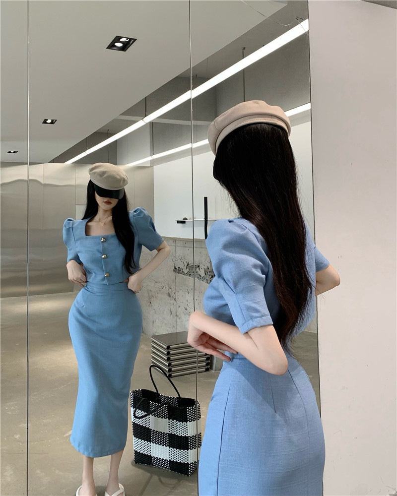 【セットアップ】スクエアネックブラウス+ハイウエストスカート ツーピース. set up エレガント 上下セット レディース ブラウス スカート 綺麗め 上品 お呼ばれコーデ. パーティー デート 3 【セットアップ】スクエアネックブラウス+ハイウエストスカート ツーピース. set up エレガント 上下セット レディース ブラウス スカート 綺麗め 上品 お呼ばれコーデ. パーティー デート 3