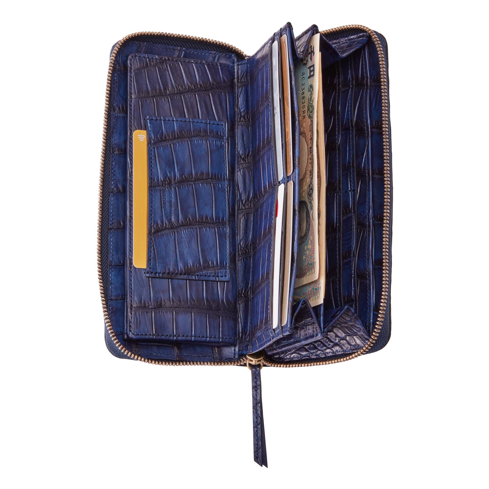 財布 二つ折り 長財布 CROCODILE ROUND LONG WALLET 藍染め メンズ レディース ワニ革 ブランド プレゼント ギフト 軽量 かわいい おしゃれ 日本製 ネイビー 紺 財布 二つ折り 長財布 CROCODILE ROUND LONG WALLET 藍染め メンズ レディース ワニ革 ブランド プレゼント ギフト 軽量 かわいい おしゃれ 日本製 ネイビー 紺