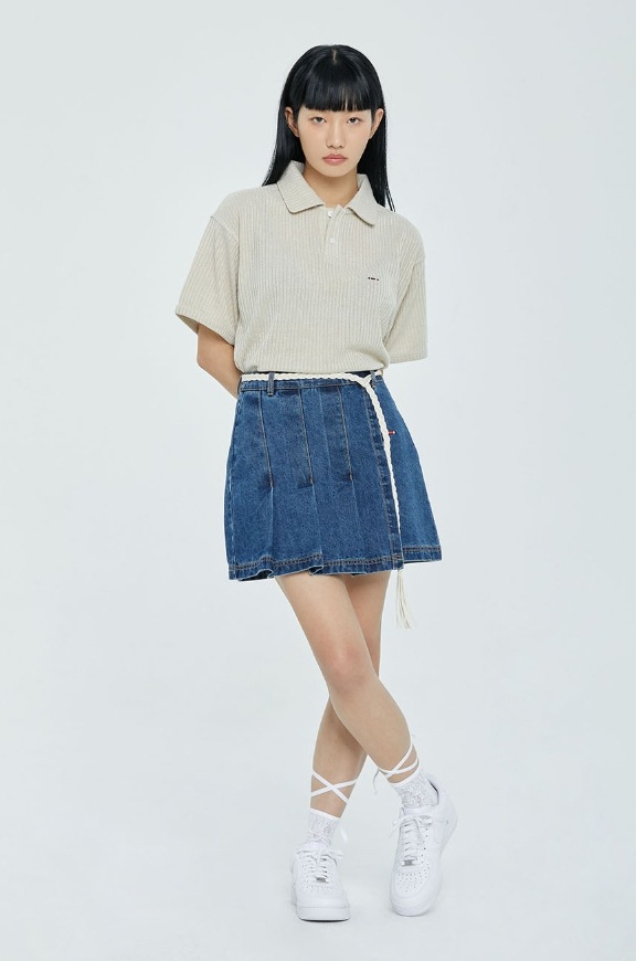 [ROMANTIC CROWN]★MINIMAL LOGO KNIT POLO ROMANTIC CROWN]☆MINIMAL LOGO KNIT POLO