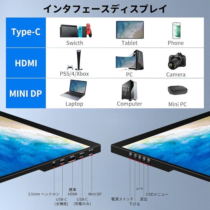 モバイルモニター 4k 有機 16 インチ タッチペン対応 黄金比16:103840x2400で 色深度10bit 色空間 DCI-P3(ブラック, 16インチ4K有機el タッチ) モバイルモニター 4k 有機 16 インチ タッチペン対応 黄金比16:103840x2400で 色深度10bit 色空間 DCI-P3(ブラック, 16インチ4K有機el タッチ)