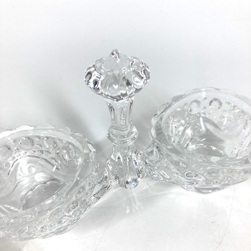 Baccarat バカラ お皿 ダブル ソルトセラー ソルト＆ペッパー ローザス