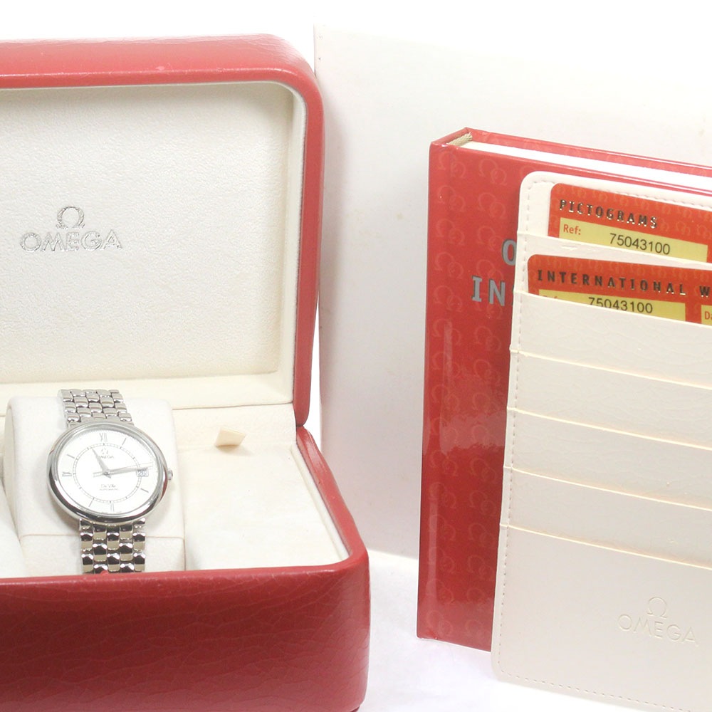 オメガ OMEGA 7504.31 デビル プレステージ デイト 自動巻き メンズ 箱・保証書付き_843613【中古】
