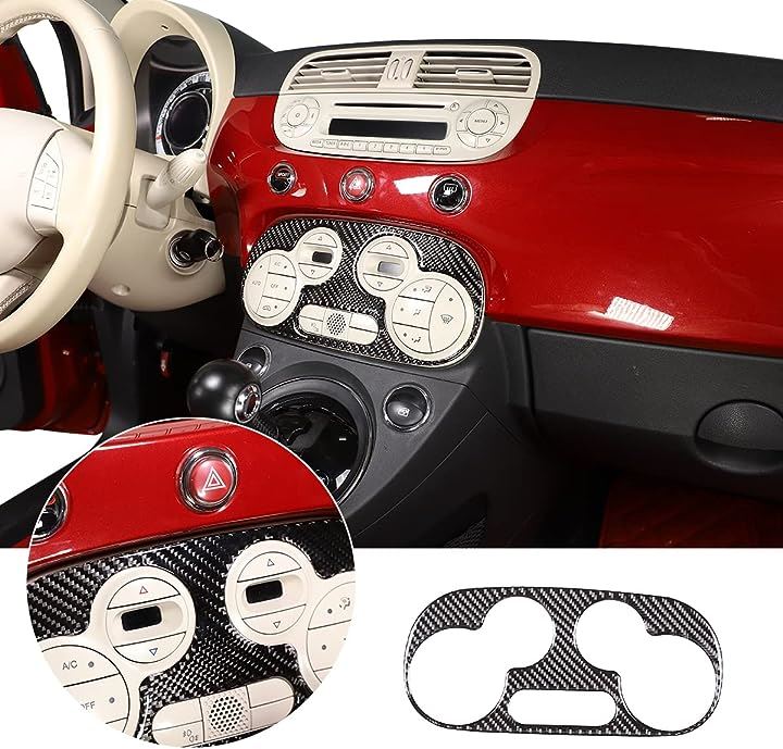新型 フィアット 500 2011~2019に適用 エアコンスイッチパネル カバー 吹き出し口スイッチカバー 車 送風口 ステッカー カーボンファイバー製 取付簡単(カーボン調) 新型 フィアット 500 2011~2019に適用 エアコンスイッチパネル カバー 吹き出し口スイッチカバー 車 送風口 ステッカー カーボンファイバー製 取付簡単(カーボン調)