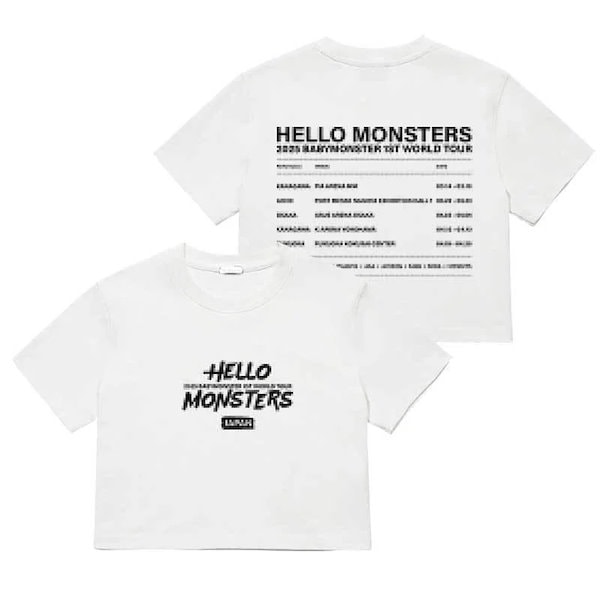 BABYMONSTER【HELLO MONSTER】 ソウルコン　Tシャツ【白】 BABYMONSTER【HELLO MONSTER】 ソウルコン Tシャツ【白】