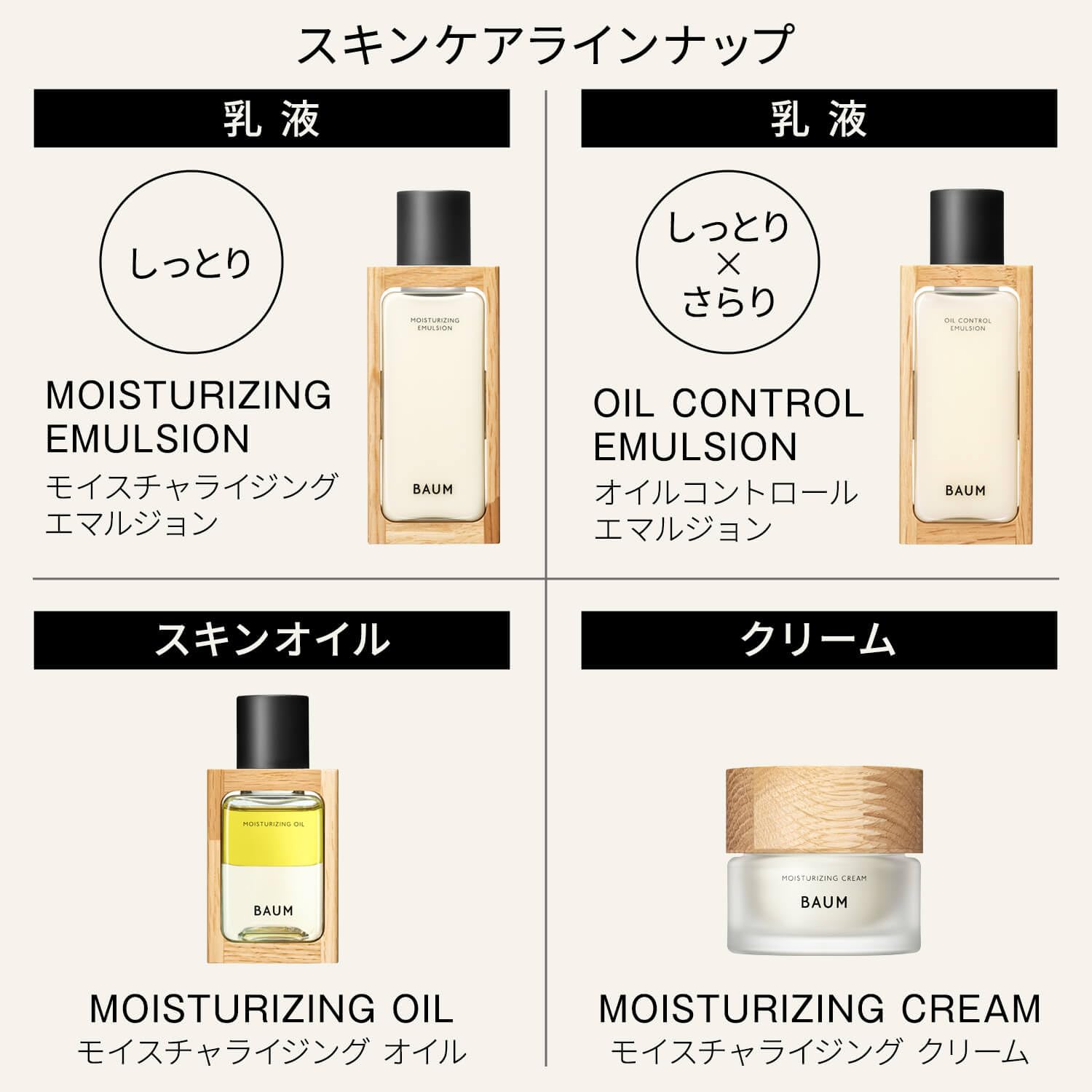 BAUM(バウム) モイスチャライジング オイル n 60mL オイル 森林浴のようなリフレッシュ感で包み込む清々しい天然ひのき香料をモダンに調香した香り スキンケア 保湿 素肌 森林浴 ユニセックス