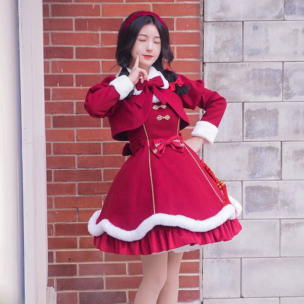 クリスマス ロリータ かわいい ワンピース レディース 大きいサイズ セクシー Qoo10] 【1枚購入で20% OFF】ロリータ ク