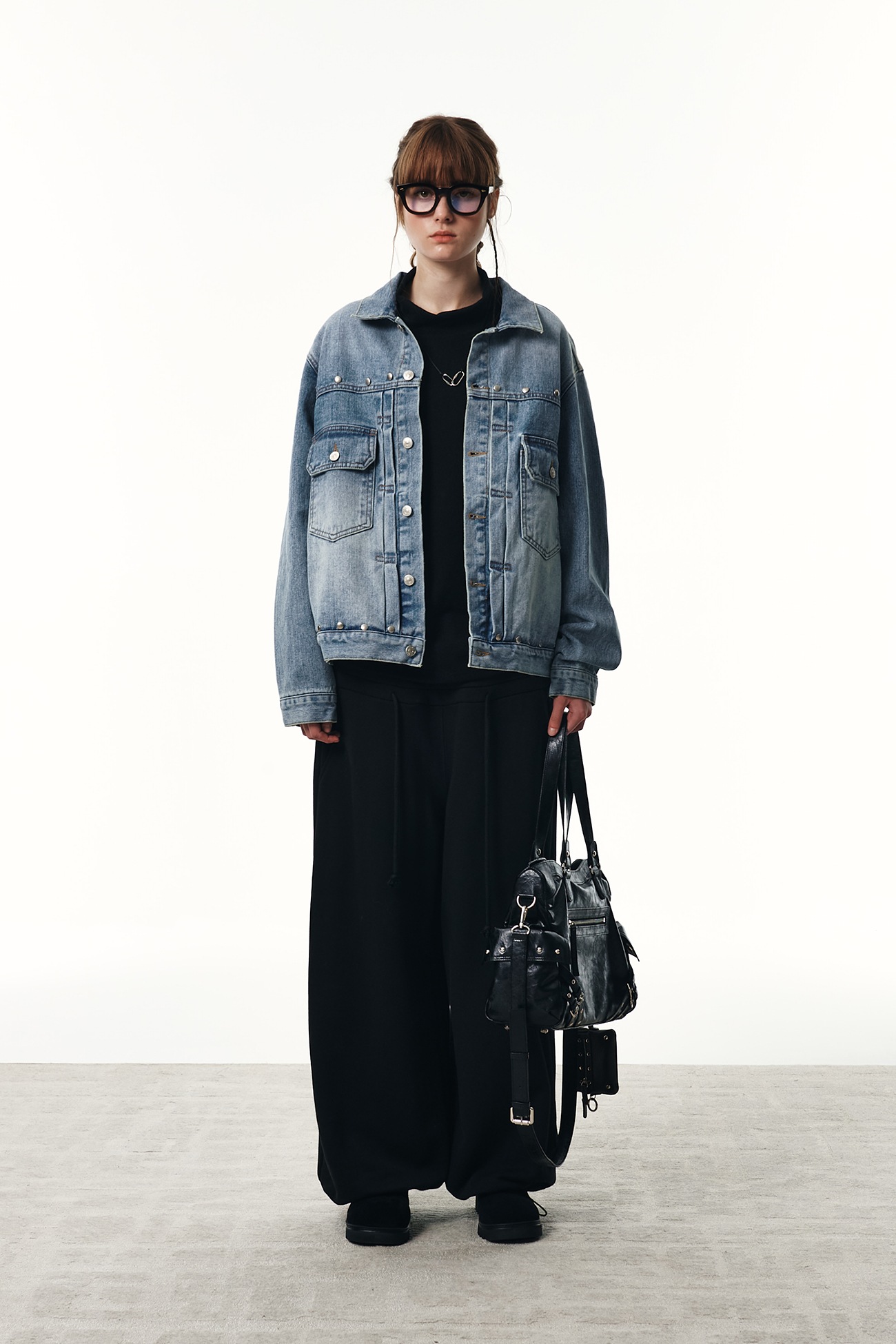 DEINET】 BUTTON POINT DENIM JACKET : LIGHT BLUE デニム