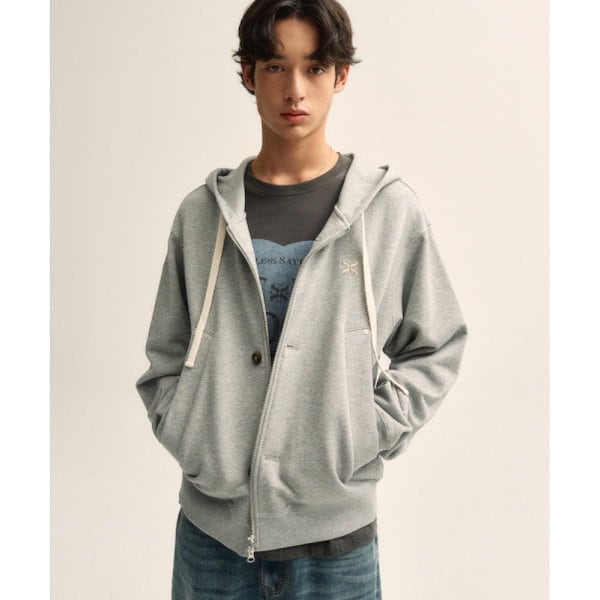 Qoo10] SATUR テオコットンオールデイフーディージップア