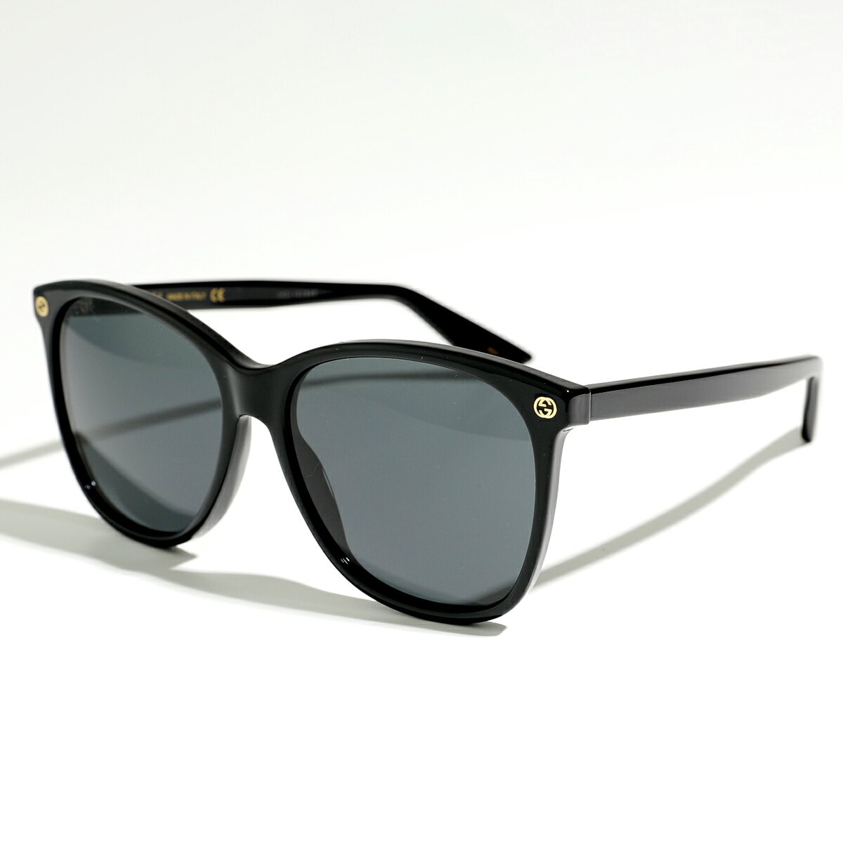 GUCCI グッチ サングラス GG0024S レディース ウェリントン型 GGロゴ ダブルG Bee ビーメガネ めがね 眼鏡 アイウェア 001/BLACK-BLACK-GREY
