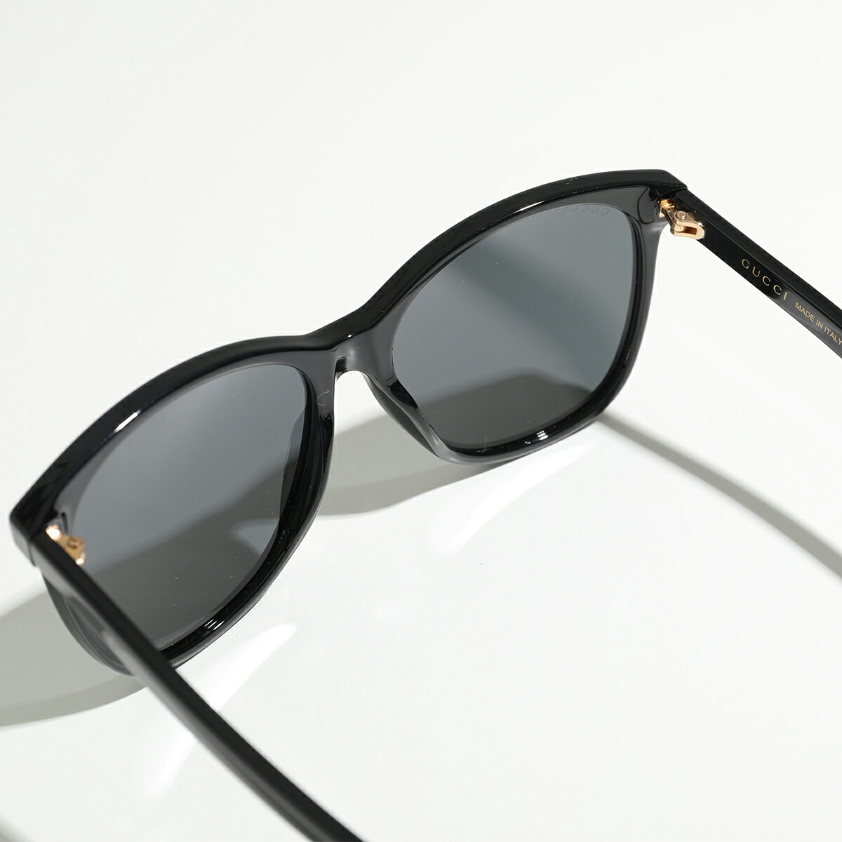 GUCCI グッチ サングラス GG0024S レディース ウェリントン型 GGロゴ ダブルG Bee ビーメガネ めがね 眼鏡 アイウェア 001/BLACK-BLACK-GREY