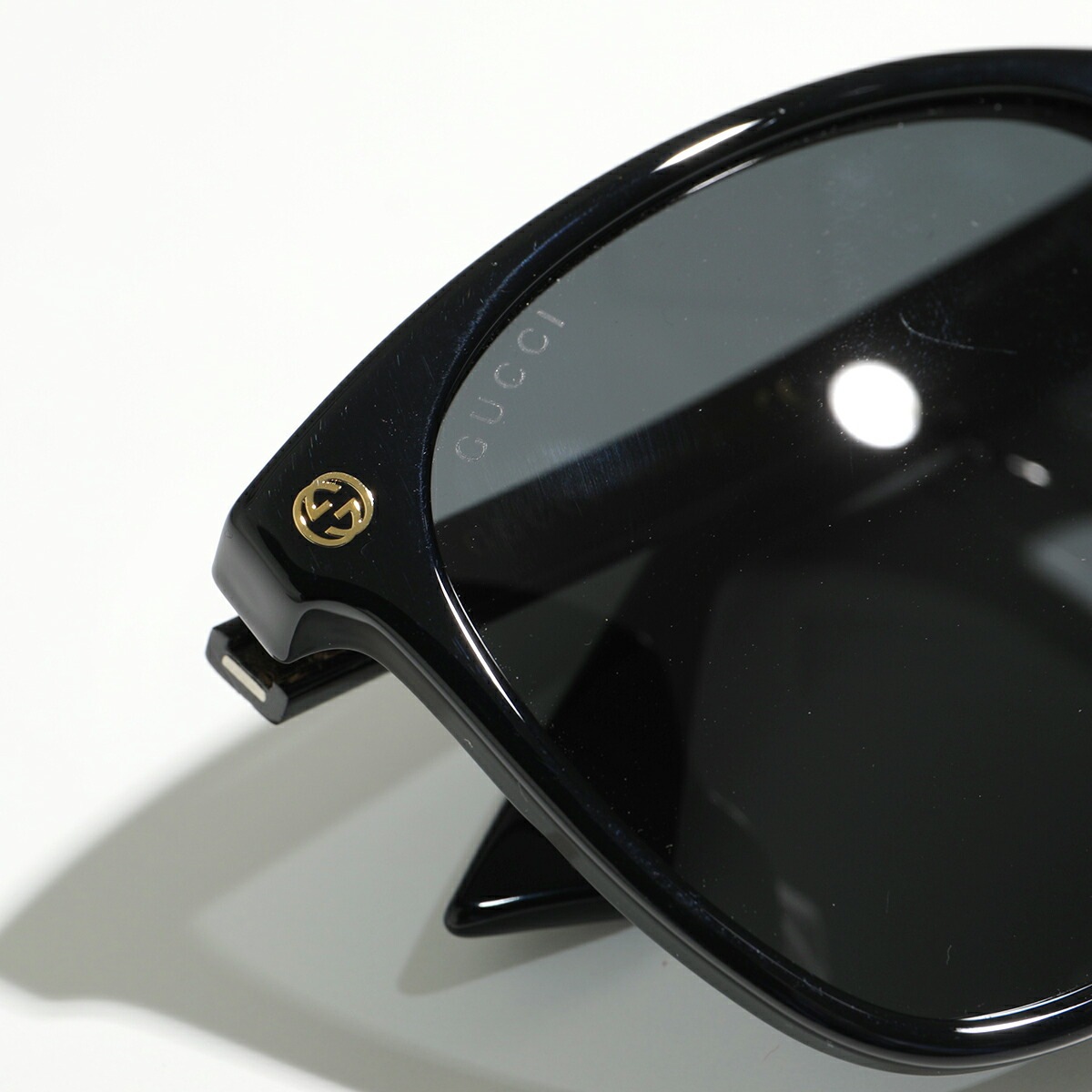 GUCCI グッチ サングラス GG0024S レディース ウェリントン型 GGロゴ ダブルG Bee ビーメガネ めがね 眼鏡 アイウェア 001/BLACK-BLACK-GREY