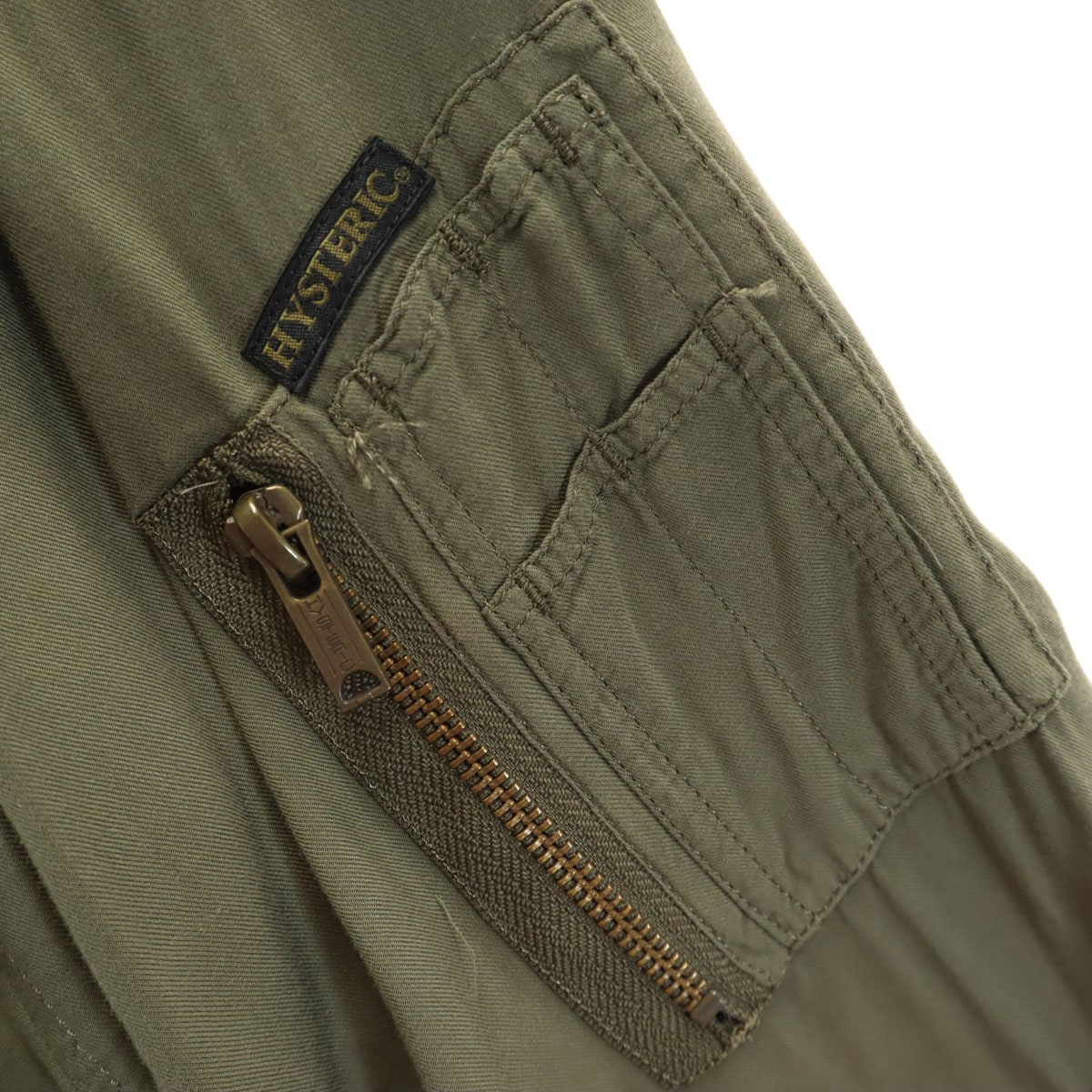 日本製 レーヨンブレンド MA-1 フライトジャケット free カーキ レディース 古着