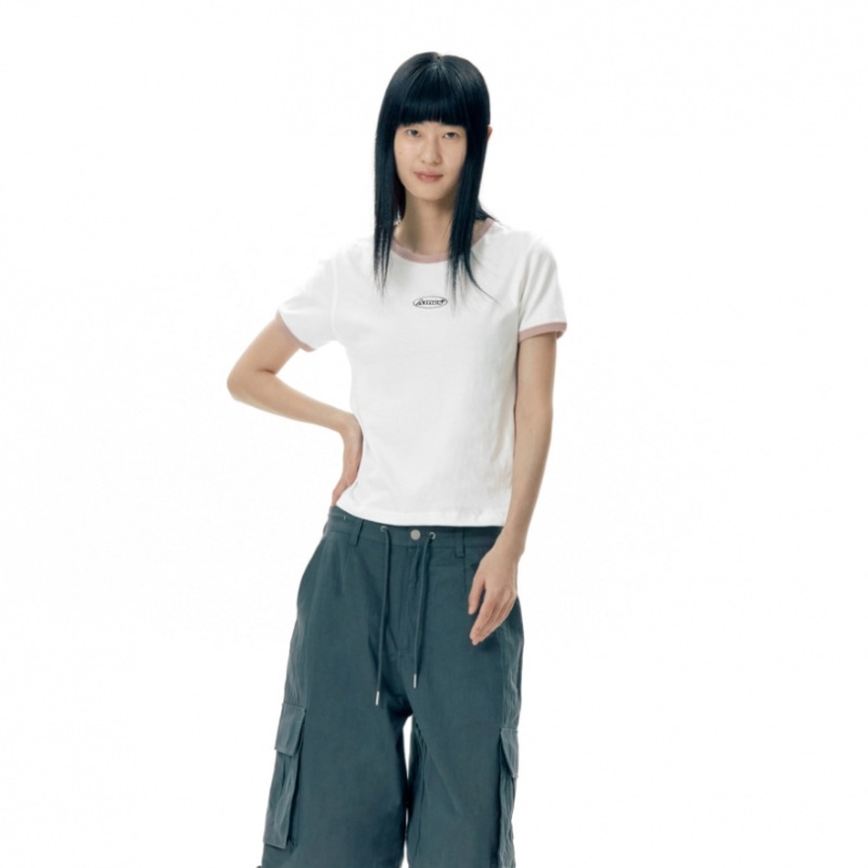 エイムズワールドワイドシンボルロゴエンボディクロップTシャツホワイト (AM2EMUT512A) エイムズワールドワイドシンボルロゴエンボディクロップTシャツホワイト (AM2EMUT512A)