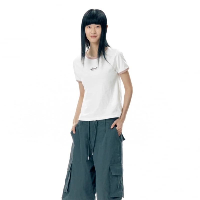 エイムズワールドワイドシンボルロゴエンボディクロップTシャツホワイト (AM2EMUT512A) エイムズワールドワイドシンボルロゴエンボディクロップTシャツホワイト (AM2EMUT512A)