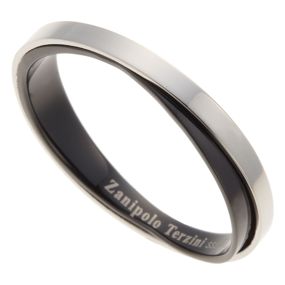 リング レディース メンズ サージカルステンレス製 ペアリング Zanipolo Terzini ザニポロタルツィーニ お肌に優しい 金属アレルギー対応 クロス 重ね付け風 指輪 トラベルジュエリー