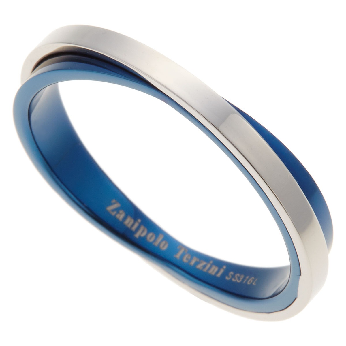 リング レディース メンズ サージカルステンレス製 ペアリング Zanipolo Terzini ザニポロタルツィーニ お肌に優しい 金属アレルギー対応 クロス 重ね付け風 指輪 トラベルジュエリー