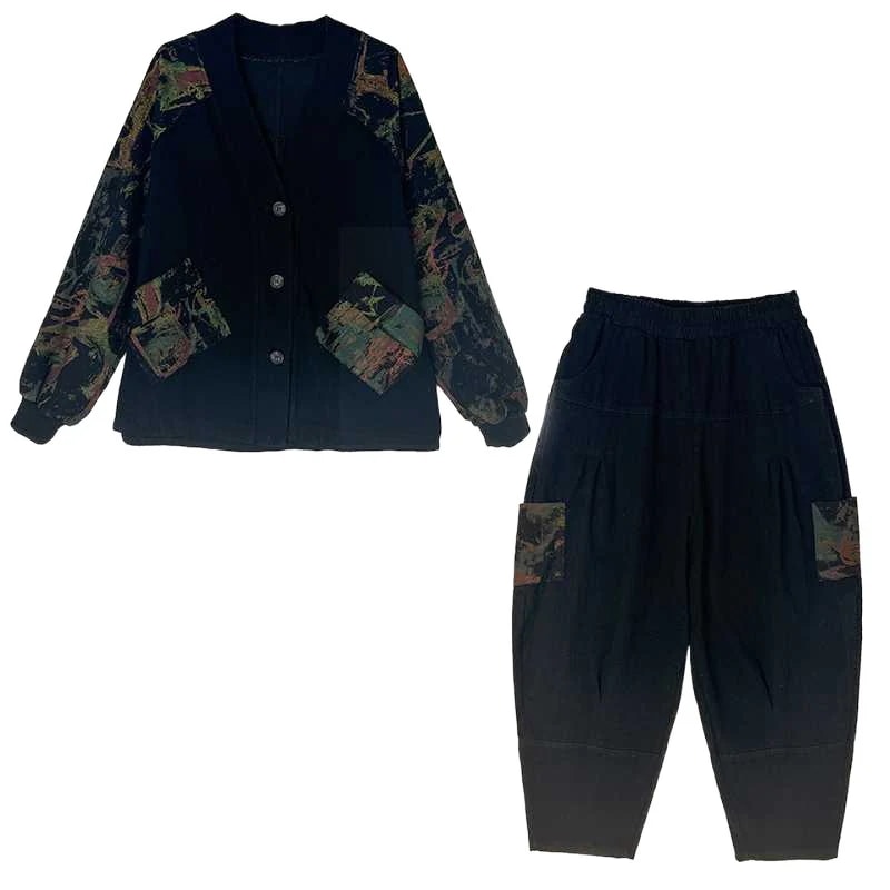 Hot!!!「ファットガール」 2024秋新品 デニムドッキング 上下セット ニットカーディガン テーパードパンツ 大きいサイズ 体型カバー レディース セットアップ メガ割 Hot!!!「ファットガール」 2024秋新品 デニムドッキング 上下セット ニットカーディガン テーパードパンツ 大きいサイズ 体型カバー レディース セットアップ メガ割