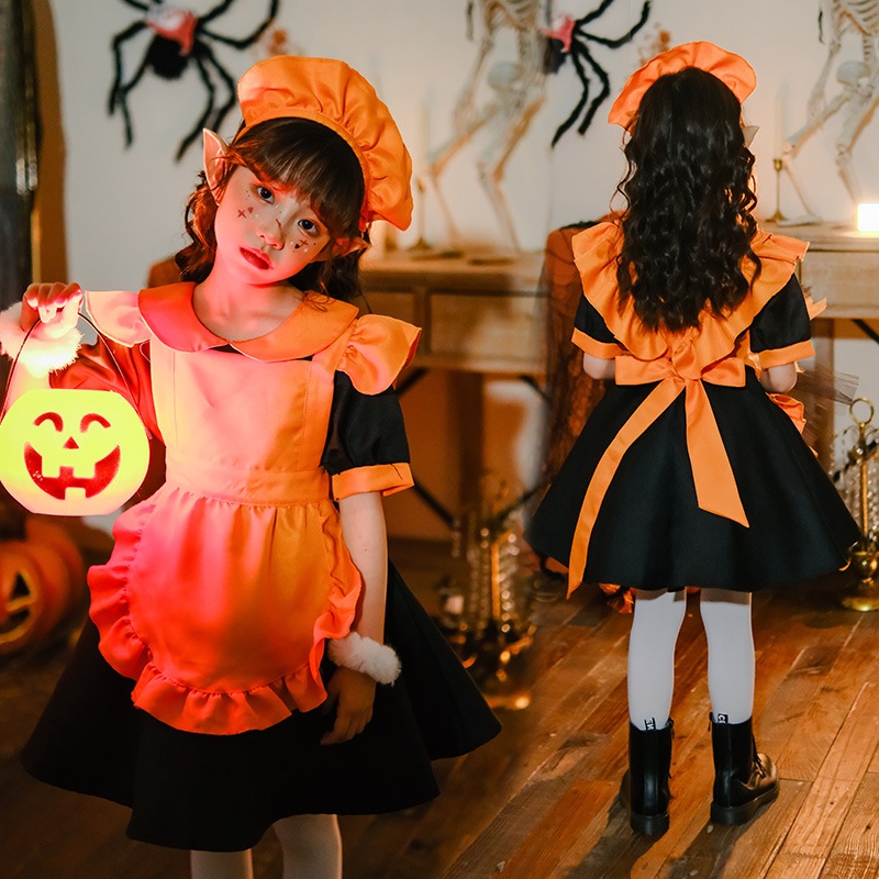 ハロウィン子供用コスチューム カボチャコスチューム 魔女コスチューム メイドコスチューム プリンセス 女の子 親子コスチューム 吸血鬼ドレス 女性