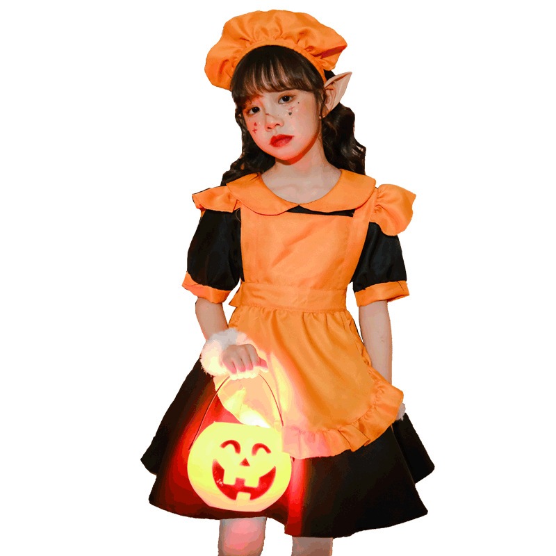 ハロウィン子供用コスチューム カボチャコスチューム 魔女コスチューム メイドコスチューム プリンセス 女の子 親子コスチューム 吸血鬼ドレス 女性