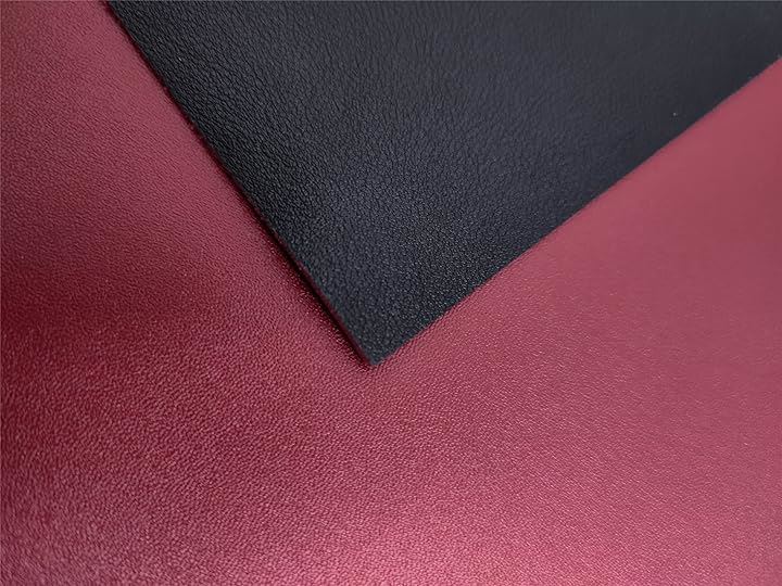 テーブルクロス PUレザーテーブルマット 無地 両面2色 北欧風 長方形 四季通用 お手入れ簡単 おしゃれ 耐久 汚れ防止 防水 防油 耐熱(Red/Black, 80x120cm)