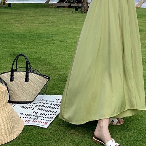 Aラインワンピース グリーン ワンピース スリム 細身 ストレート スマート かわいい きれいめ Aラインワンピース グリーン ワンピース スリム 細身 ストレート スマート かわいい きれいめ