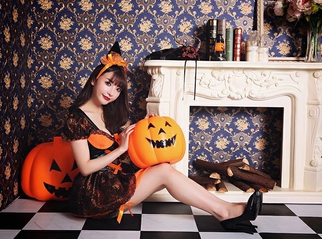 【即納】ハロウィン コスプレ 仮装 魔女 ウィッチ ハロウィンコスプレ 大人 女性 可愛い 大きいサイズ コスプレ 衣装 魔法少女 カボチャ パンプキン セクシー レディース かわいい コスチューム