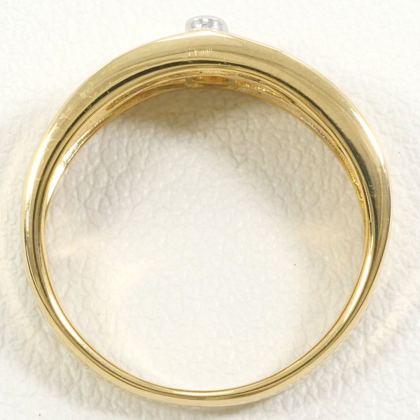 PT900 プラチナ K18YG リング 指輪 6.5号 ダイヤ 約0.1ct ジュエリー 中古 PT900 プラチナ K18YG リング 指輪 6.5号 ダイヤ 約0.1ct ジュエリー 中古