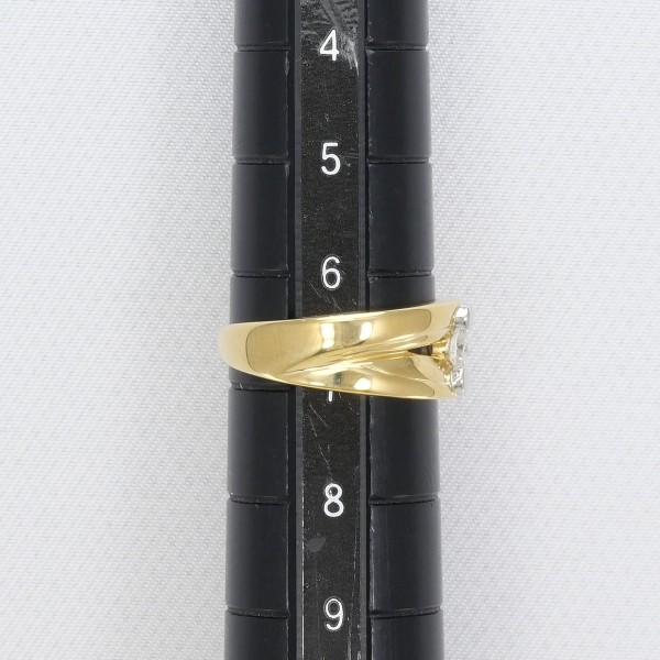 PT900 プラチナ K18YG リング 指輪 6.5号 ダイヤ 約0.1ct ジュエリー 中古 PT900 プラチナ K18YG リング 指輪 6.5号 ダイヤ 約0.1ct ジュエリー 中古