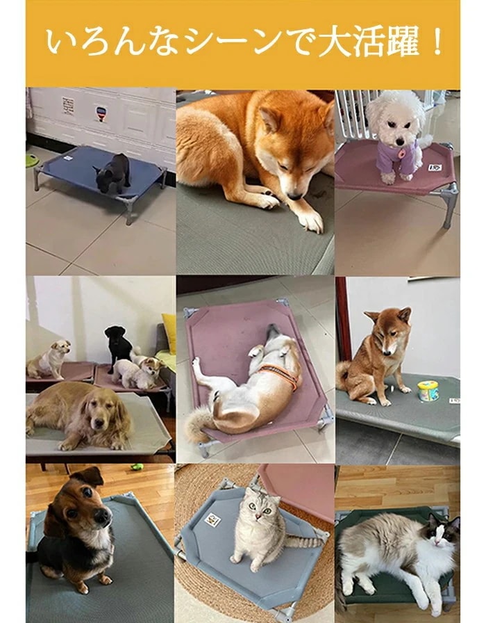 ペットベッド 脚付き 犬用 コット 通気性抜群 蒸れない 風通しが良い ペット用品 キャンプベッド 犬 ベッド ハンモック コンパクト収納 ポータブル 小中大型犬 ベッド キャンプ 丸洗い可能 組立簡 ペットベッド 脚付き 犬用 コット 通気性抜群 蒸れない 風通しが良い ペット用品 キャンプベッド 犬 ベッド ハンモック コンパクト収納 ポータブル 小中大型犬 ベッド キャンプ 丸洗い可能 組立簡