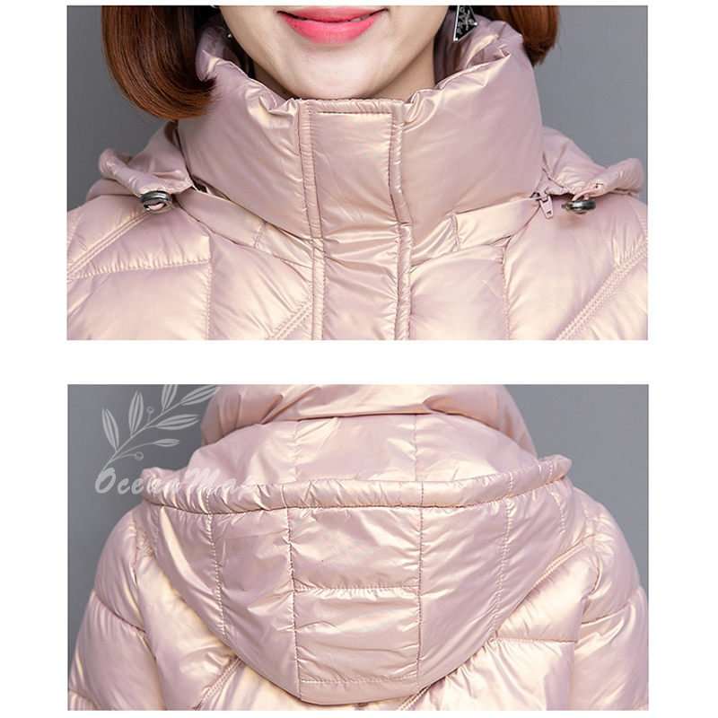 中綿 ダウンコート コート レディース 冬 ダウンジャケット ミドルコート 大きめ ポケット付き フード付 アウター ファスナー 厚手 暖かい 防寒 カジュアル おしゃれ 無地 コーデ 楽ちん リラッ