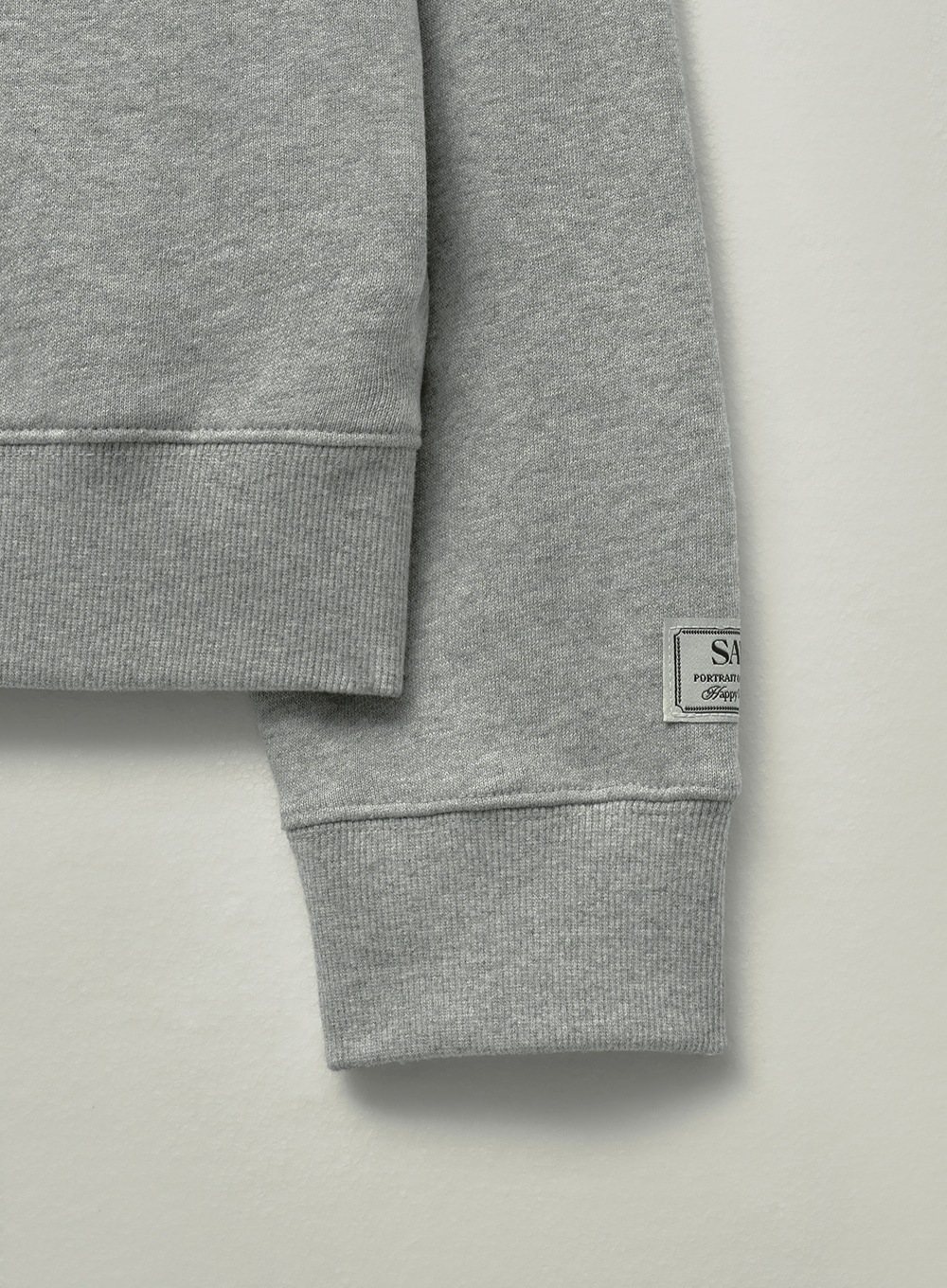 【SATUR】 (W) CLASSIC LOGO BASIC SWEATSHIRT : MELANGE GRAY 【SATUR】 (W) CLASSIC LOGO BASIC SWEATSHIRT : MELANGE GRAY